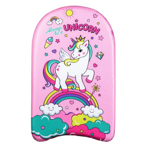 Pluta Placa de inot pentru fetite, Unicorn Roz, dimensiune 46x26cm