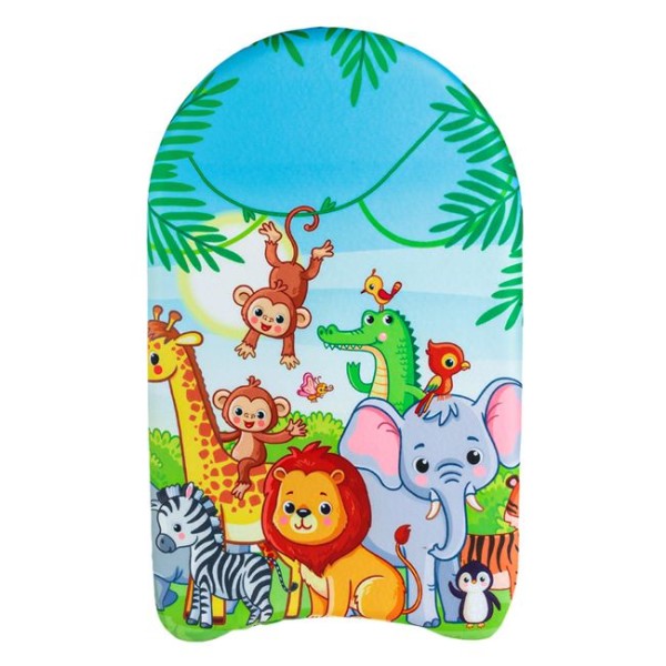 Pluta Placa de inot pentru copii, Animalute Jungla Multicolor, dimensiune 45x27 cm