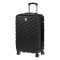 Troler de cabina Travel Negru, 4 roti duble rotative 360 grade si cifru de siguranta, capacitate 35 litrii