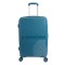 Troler de cabina Travel Albastru Petrol, 4 roti duble rotative 360 grade si cifru de siguranta, capacitate 33 litrii