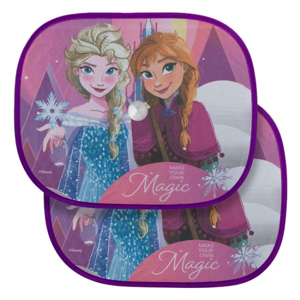 Set 2 Parasolare Auto Copii,Frozen Multicolor, Dimensiune 44x36cm,Prindere Ventuze