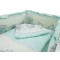 Lenjerie MyKids Teddy Toys Turquoise 4 Piese M1 120x60