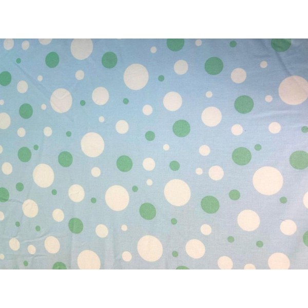 Saltea Pliabila Spuma Poliuretanica 120x60x5 cm - Light Blue with Dots