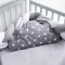 Lenjerie MyKids 6 piese Gray-White fara baldachin 120x60 cm