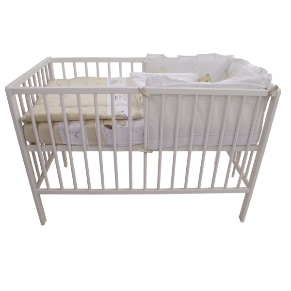 Lenjerie MyKids Teddy Play Bej 4 Piese M1 120x60