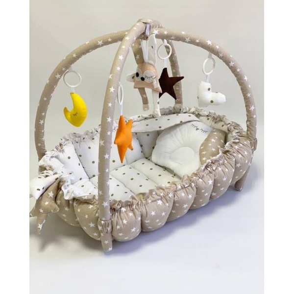 Babynest 2 in 1 MyKids 0720 Dots&Stars Beige