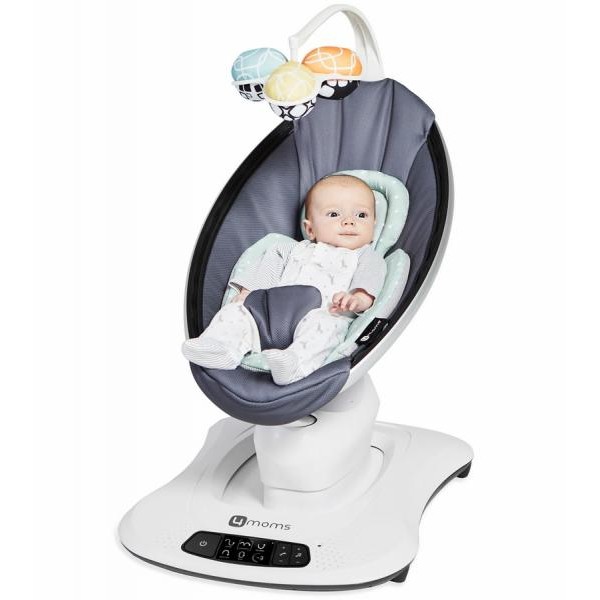 Fotoliu Balansoar Bebelusi 4MOMS MamaRoo 4.0 COOL MESH DARK-GREY