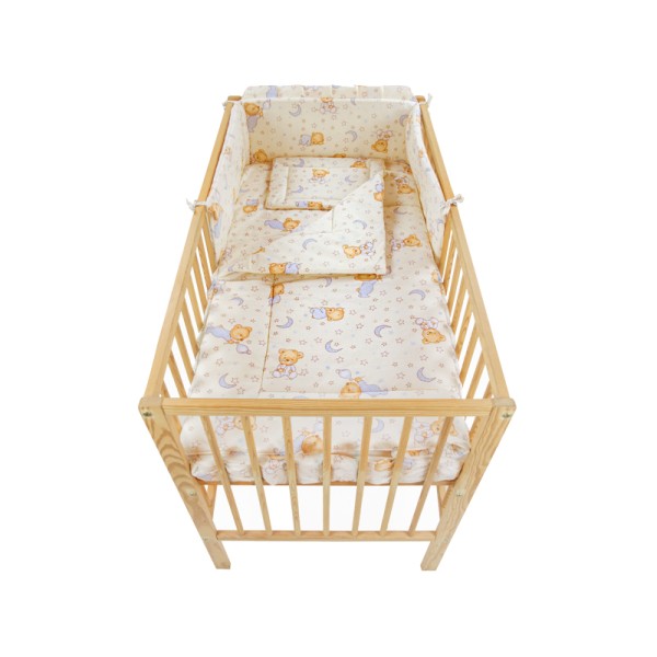 Lenjerie MyKids TEDDY STELUTE Crem M2 4+1 Piese 120x60 cm