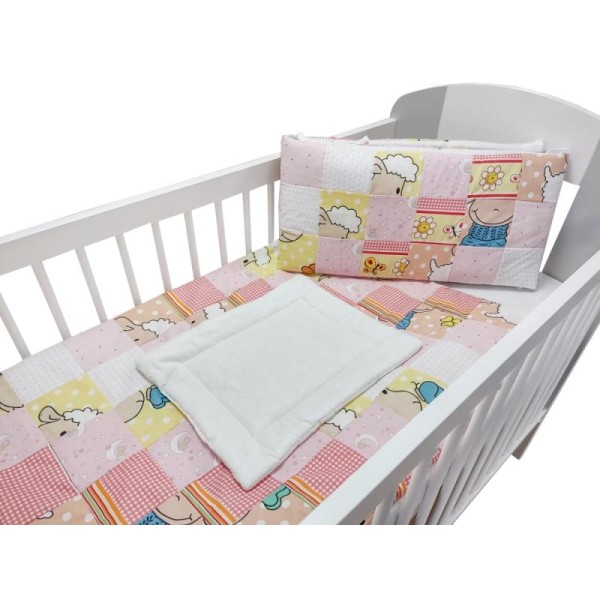 Lenjerie MyKids Mini Patratel Multicolor Girl 4 Piese 120x60