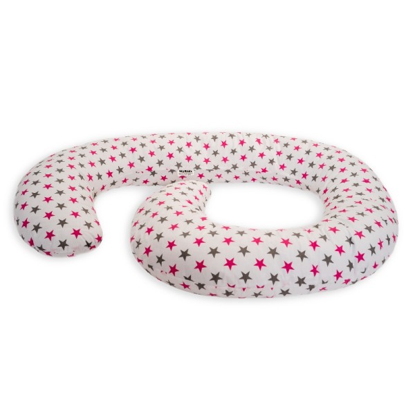 Perna De Alaptare Multifunctionala MyKids White Grey-Pink