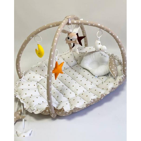 Babynest 2 in 1 MyKids 0720 Dots&Stars Beige