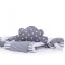 Lenjerie MyKids 6 piese Gray-White fara baldachin 120x60 cm