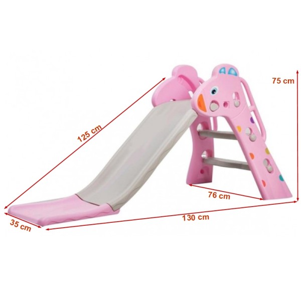 Tobogan MyKids Giraffe cu cos de baschet Pink