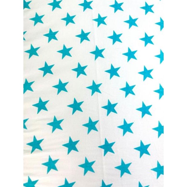 Saltea Pliabila Spuma Poliuretanica 120x60x5 cm - Light Blue Stars