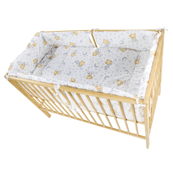 Lenjerie MyKids TEDDY STELUTE GRI M2 4+1 Piese 120x60 cm