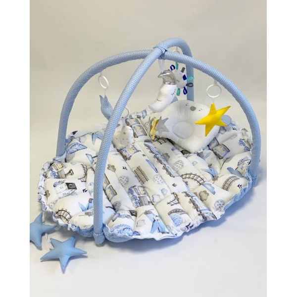 Babynest 2 in 1 MyKids 0718 Train Blue