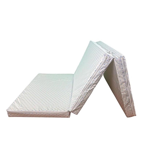 Saltea Pliabila Spuma Poliuretanica 120x60x5 cm - Light Blue Dots
