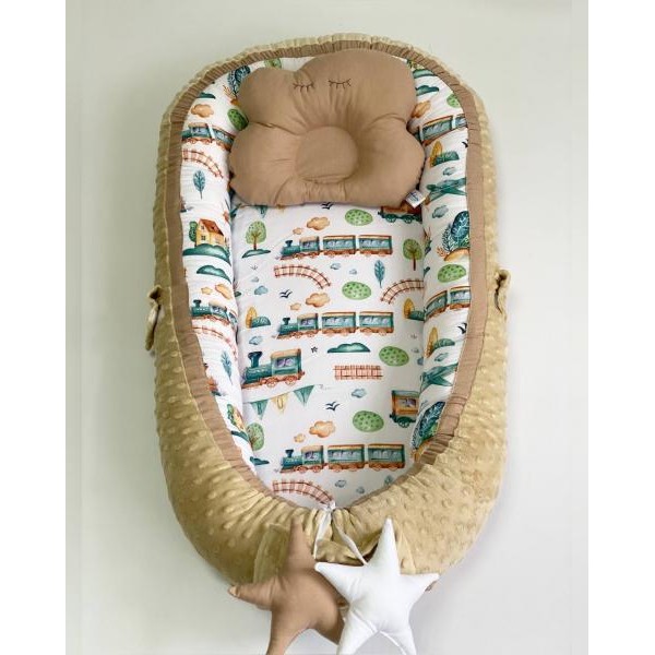 Babynest Plush MyKids 0190 Train Beige