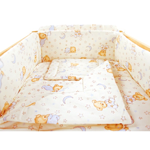 Lenjerie MyKids TEDDY STELUTE Crem M2 4+1 Piese 120x60 cm