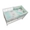 Lenjerie MyKids Teddy Toys Turquoise 4 Piese M1 120x60