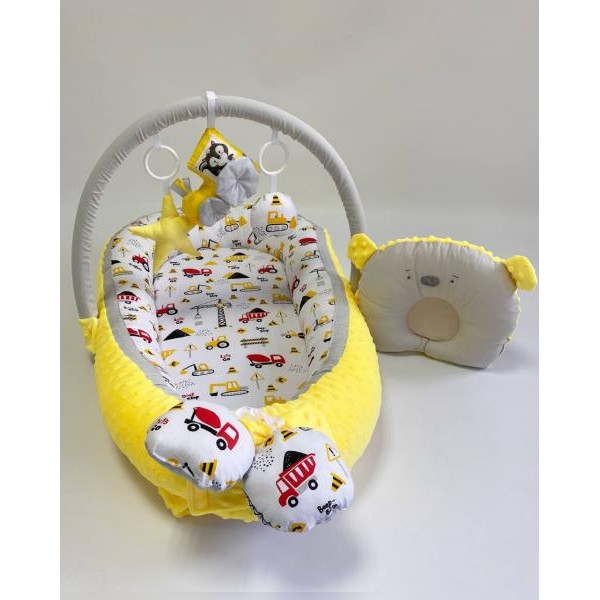 Babynest Plush MyKids 0119 Cars Yellow