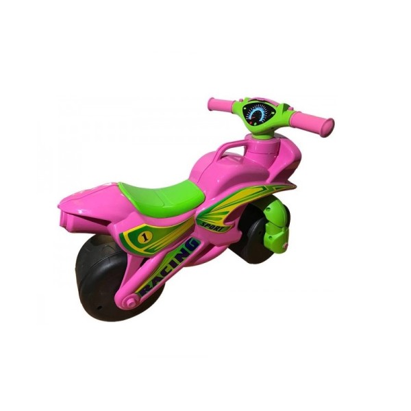 Motocicleta de impins MyKids Racing 0139/3 Roz/Verde