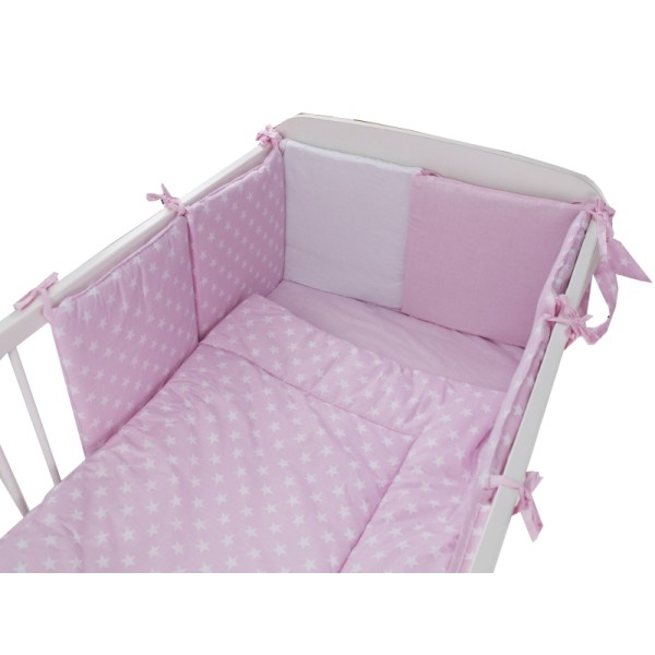 Lenjerie MyKids Light Stars Pink 11 Piese 120x60 cm