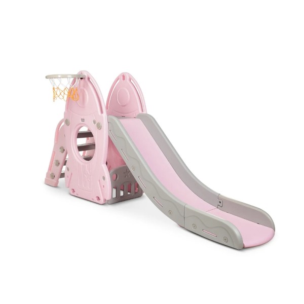 Tobogan MyKids cu cos de baschet Racheta Pink