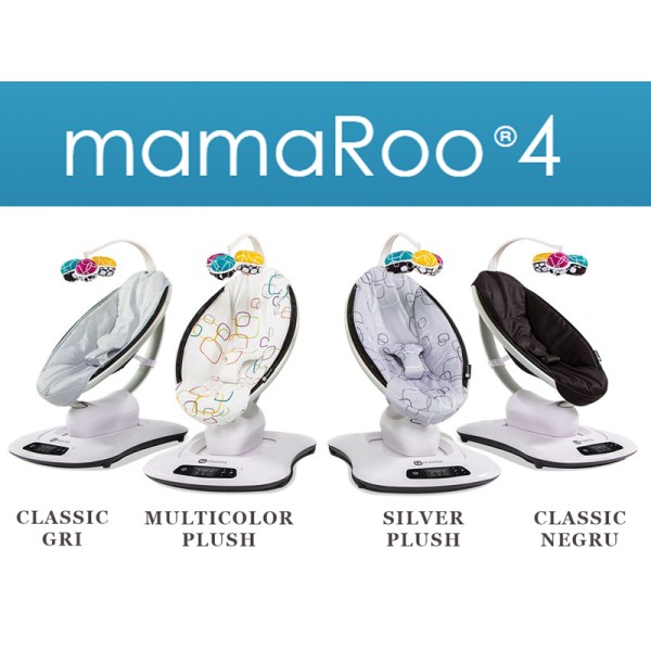 Fotoliu Balansoar Bebelusi 4MOMS MamaRoo 4.0 Classic Gri