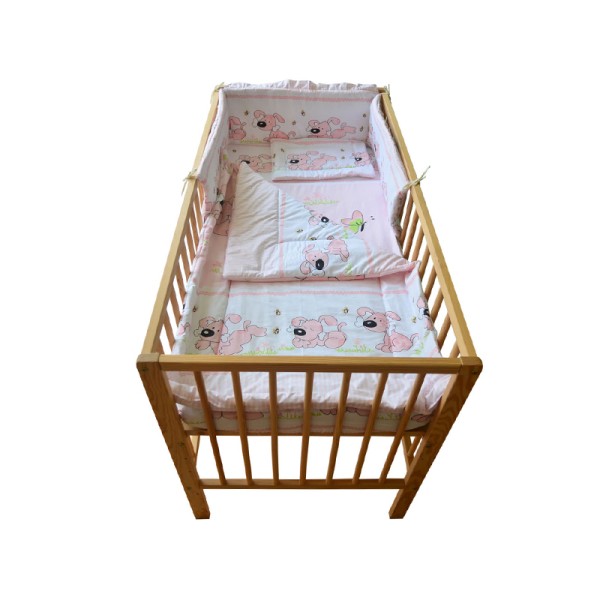 Lenjerie MyKids Catelus Roz 4 + 1 Piese 120x60