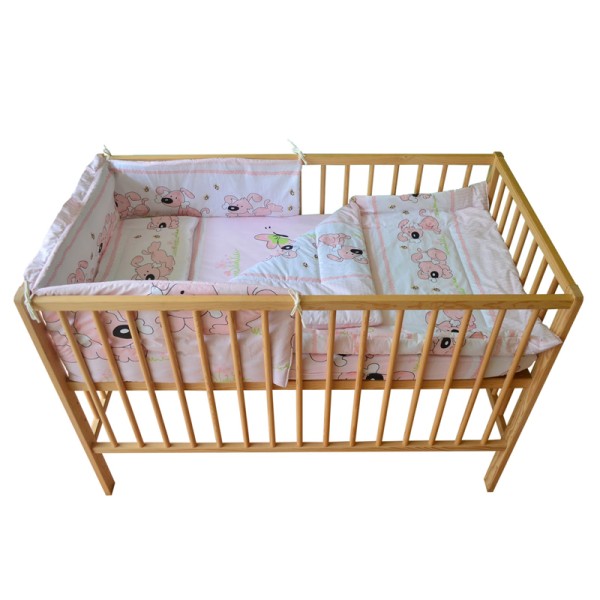 Lenjerie MyKids Catelus Roz 4 + 1 Piese 120x60