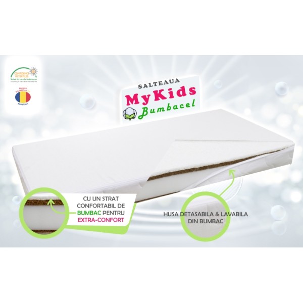 Saltea Fibra Cocos MyKids Bumbacel 120x60x09 (cm)