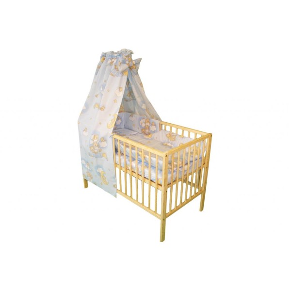 Lenjerie MyKids Teddy Scarita Albastru 5 Piese 120x60