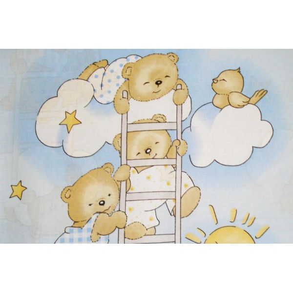 Lenjerie MyKids Teddy Scarita Albastru 5 Piese 120x60