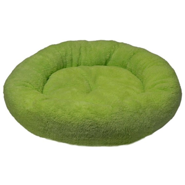 Culcus rotund pentru Catei si Pisici 4DOG Deluxe Rotund Plush S 52x9CM Verde