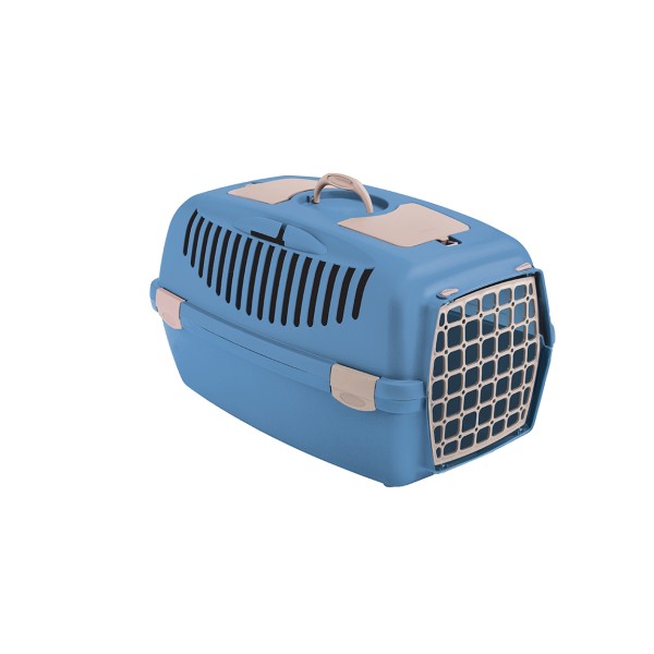 Cusca Transport Catei si Pisici talie Medie, STEFANPLAST Gulliver Nr. 2 cu usa de plastic, Nordic Sky, 55x36x35 cm