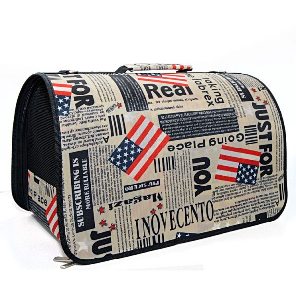 Geanta Transport Catei si Pisici de talie Mica, 4DOG DELUXE News L 46x22x25cm