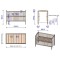 Patut copii din lemn Hubners Karly Girafa 120x60 cm venghe