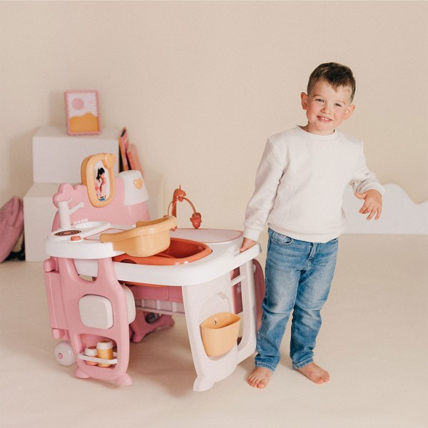 Centru de ingrijire pentru papusi Smoby Baby Nurse Large Doll`s Play Center cu 18 accesorii