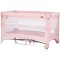 Patut pliabil Chipolino Glory cu laterala culisanta pink marshmallow