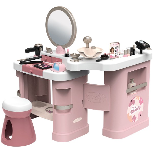 Salon de infrumusetare Smoby My Beauty Center roz cu 26 accesorii