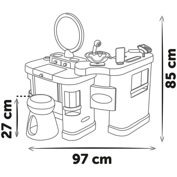 Salon de infrumusetare Smoby My Beauty Center roz cu 26 accesorii
