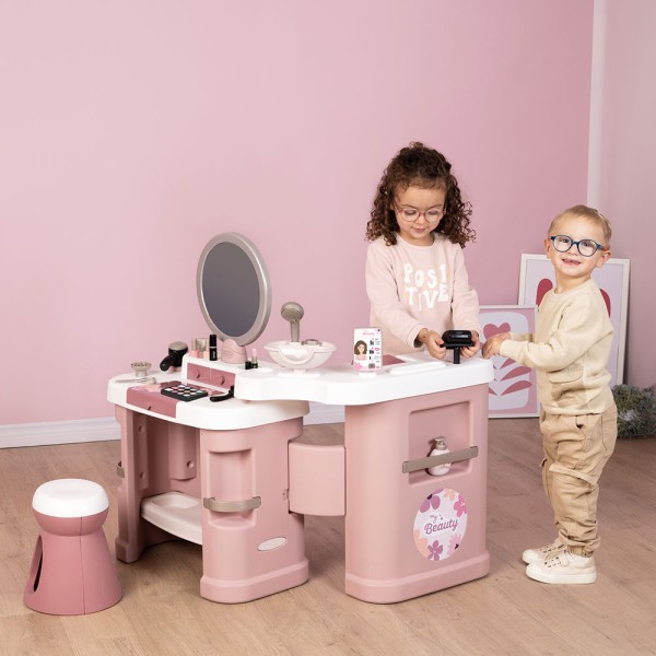 Salon de infrumusetare Smoby My Beauty Center roz cu 26 accesorii