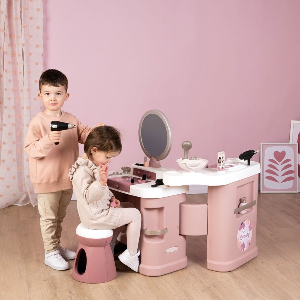 Salon de infrumusetare Smoby My Beauty Center roz cu 26 accesorii