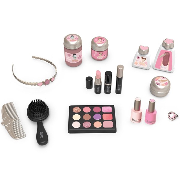 Salon de infrumusetare Smoby My Beauty Dressing Table roz cu 15 accesorii