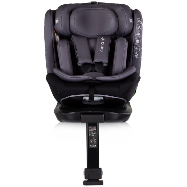 Scaun auto Chipolino Clima Air I-Size 40-150 cm cu sistem Isofix si sezut rotativ anthracite