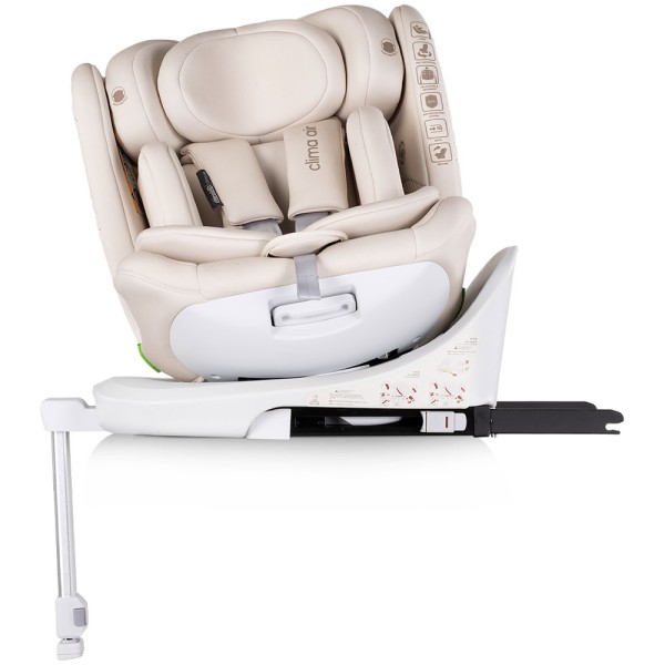 Scaun auto Chipolino Clima Air I-Size 40-150 cm cu sistem Isofix si sezut rotativ biscotta