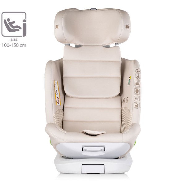 Scaun auto Chipolino Clima Air I-Size 40-150 cm cu sistem Isofix si sezut rotativ biscotta