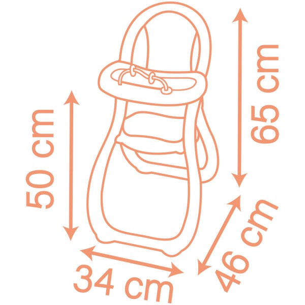 Scaun de masa pentru papusa Smoby Baby Nurse Highchair