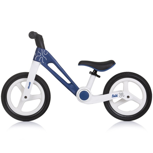 Bicicletă de echilibru pliabilă Chipolino Fold X Navy 2+ ani, cadru ușor, roți 12”, scaun reglabil, 25 kg